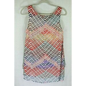Zac & Rachel M Top Sleeveless Tank Geometric Print